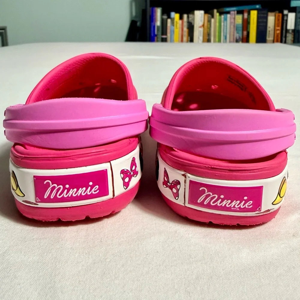 Crocs Disney Crocbands Minnie Mouse Clogs Girls 7 Slip Ons Paradise Pink Summer